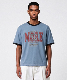 THESTORI（ザ・ストリ）の「モアダブルリンガー半袖Tシャツ（スカイブルー）（Tシャツ/カットソー）」