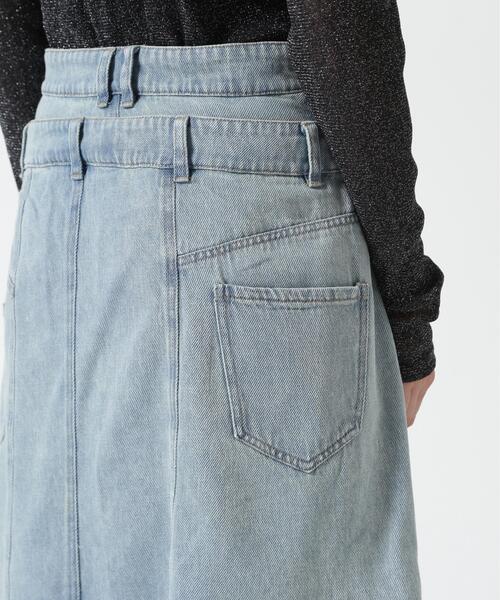 AULA AILA(アウラアイラ)の「AULA AILA/アウラアイラ/OVERLAP SKIRT LAYERED DESIGN(デニムパンツ・レディース・ブルー・1/0)」の12枚目の写真