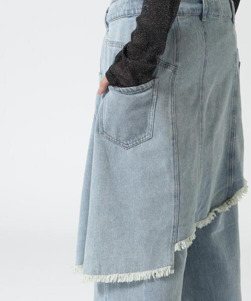 AULA AILA(アウラアイラ)の「AULA AILA/アウラアイラ/OVERLAP SKIRT LAYERED DESIGN(デニムパンツ・レディース・ブルー・1/0)」の13枚目の写真