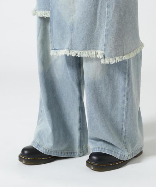 AULA AILA(アウラアイラ)の「AULA AILA/アウラアイラ/OVERLAP SKIRT LAYERED DESIGN(デニムパンツ・レディース・ブルー・1/0)」の15枚目の写真