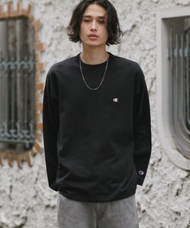 Champion | Champion/チャンピオン LONG SLEEVE T-SHIRT ロングスリーブTシャツ 胸元ロゴ 袖ロゴ ワンポイント USAコットン ルーズシルエット ロンT 長袖 クルーネック シンプル ベーシック 2026年秋冬 秋服 冬服(Tシャツ/カットソー)