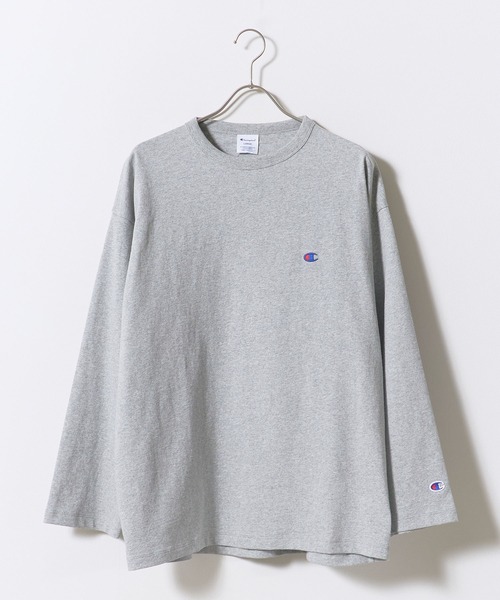 Champion（チャンピオン）の「Champion/チャンピオン LONG SLEEVE T-SHIRT ロングスリーブTシャツ 胸元ロゴ 袖ロゴ ワンポイント USAコットン ルーズシルエット ロンT 長袖 クルーネック シンプル ベーシック 2026年秋冬 秋服 冬服（Tシャツ/カットソー・メンズ・ホワイト/ブラック/ネイビー/グレー・M/L）」の15枚目の写真