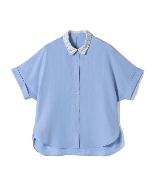 SHIPS Colors（シップス カラーズ）の「SHIPS Colors:〈手洗い可能〉レースカラー コクーン シャツ◇（シャツ/ブラウス・レディース・ブラック/ブラウン/オフホワイト/ライトブルー・ONE SIZE）」の21枚目の写真
