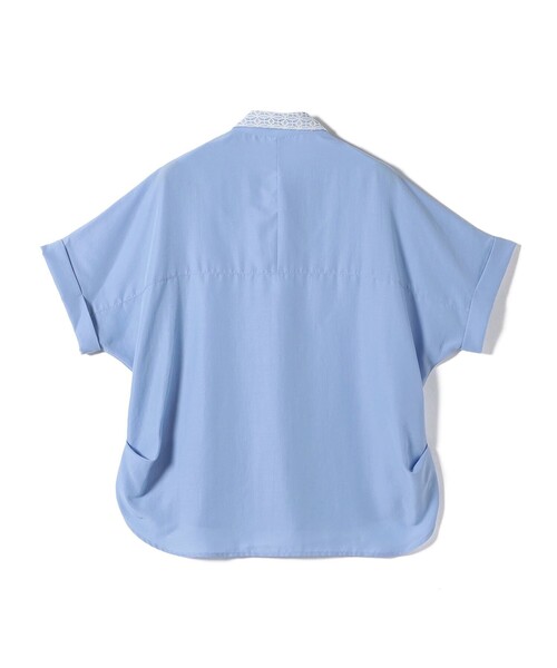 SHIPS Colors（シップス カラーズ）の「SHIPS Colors:〈手洗い可能〉レースカラー コクーン シャツ◇（シャツ/ブラウス・レディース・ブラック/ブラウン/オフホワイト/ライトブルー・ONE SIZE）」の22枚目の写真