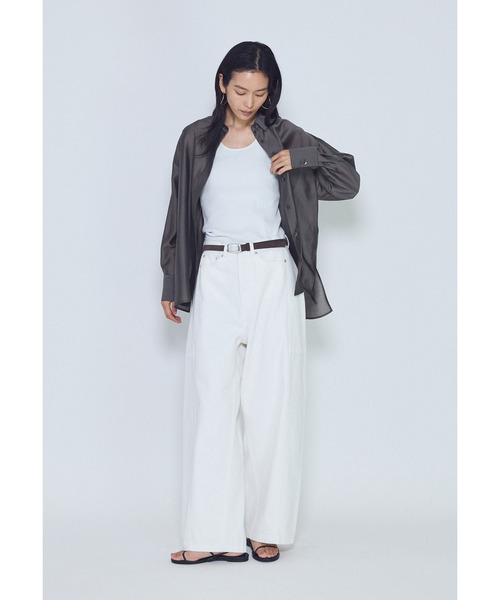 1er Arrondissement(プルミエアロンディスモン)の「スクープネックリブニットタンクトップ(ニット/セーター・レディース・カーキ/オフホワイト/ブラック系その他3・FREE)」の18枚目の写真