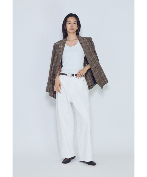 1er Arrondissement(プルミエアロンディスモン)の「スクープネックリブニットタンクトップ(ニット/セーター・レディース・カーキ/オフホワイト/ブラック系その他3・FREE)」の19枚目の写真
