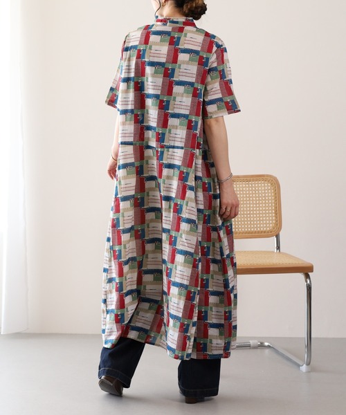 KILKI(キルキー)の「kilki スタンドフリルカラー半袖ワンピース ペインター(ワンピース・レディース・レッド系その他/グリーン系その他・FREE)」の16枚目の写真