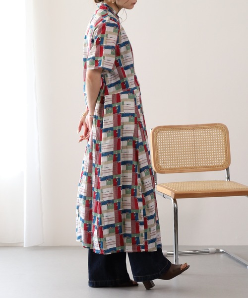 KILKI(キルキー)の「kilki スタンドフリルカラー半袖ワンピース ペインター(ワンピース・レディース・レッド系その他/グリーン系その他・FREE)」の17枚目の写真