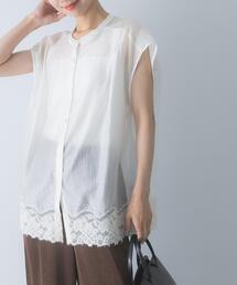 CHIGNON（シニヨン）の「CHIGNON　レースシアーフレンチブラウス（シャツ/ブラウス）」