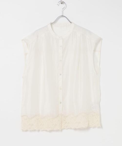 URBAN RESEARCH ROSSO WOMEN(アーバンリサーチ ロッソ)の「CHIGNON レースシアーフレンチブラウス(シャツ/ブラウス・レディース・ブラック/オフホワイト/ライトカーキ・FREE)」の8枚目の写真