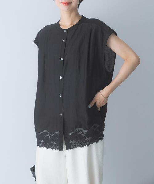 URBAN RESEARCH ROSSO WOMEN(アーバンリサーチ ロッソ)の「CHIGNON レースシアーフレンチブラウス(シャツ/ブラウス・レディース・ブラック/オフホワイト/ライトカーキ・FREE)」の10枚目の写真
