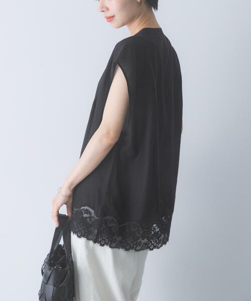 URBAN RESEARCH ROSSO WOMEN(アーバンリサーチ ロッソ)の「CHIGNON レースシアーフレンチブラウス(シャツ/ブラウス・レディース・ブラック/オフホワイト/ライトカーキ・FREE)」の11枚目の写真
