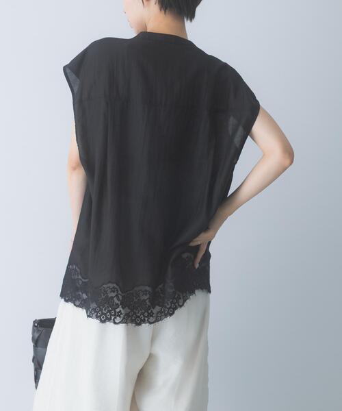 URBAN RESEARCH ROSSO WOMEN(アーバンリサーチ ロッソ)の「CHIGNON レースシアーフレンチブラウス(シャツ/ブラウス・レディース・ブラック/オフホワイト/ライトカーキ・FREE)」の12枚目の写真