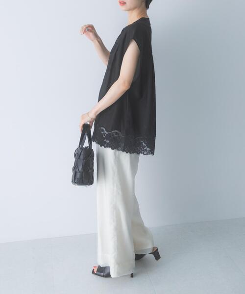 URBAN RESEARCH ROSSO WOMEN(アーバンリサーチ ロッソ)の「CHIGNON レースシアーフレンチブラウス(シャツ/ブラウス・レディース・ブラック/オフホワイト/ライトカーキ・FREE)」の14枚目の写真
