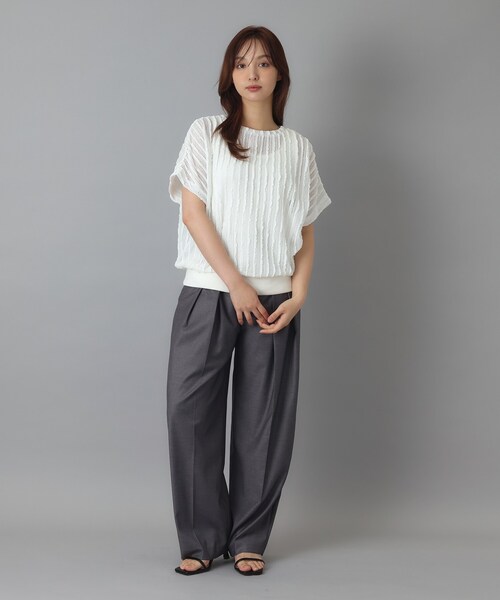 DRESSTERIOR(ドレステリア)の「ソフトカーブ2タックパンツ(その他パンツ・レディース・チャコールグレー/ブラウン系その他・34/38/36)」の10枚目の写真