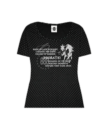 FADE AWAY Uネックドットスリムフィット半袖Tシャツ 3 COLORS