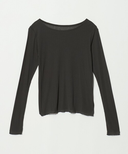 TO UNITED ARROWS(トゥーユナイテッドアローズ)の「<MIYAGI YUKA×TO UNITED ARROWS>テレコ ロングスリーブ カットソー(Tシャツ/カットソー・レディース・ダークグレー/ブラック・FREE)」の12枚目の写真