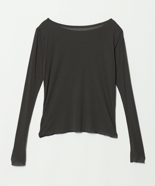 TO UNITED ARROWS(トゥーユナイテッドアローズ)の「<MIYAGI YUKA×TO UNITED ARROWS>テレコ ロングスリーブ カットソー(Tシャツ/カットソー・レディース・ダークグレー/ブラック・FREE)」の13枚目の写真