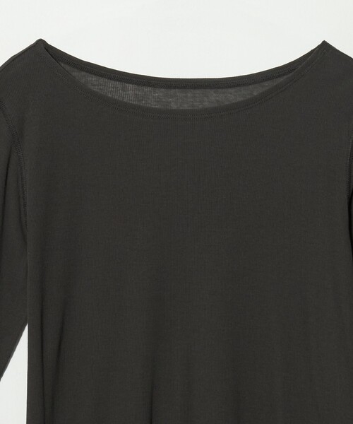 TO UNITED ARROWS(トゥーユナイテッドアローズ)の「<MIYAGI YUKA×TO UNITED ARROWS>テレコ ロングスリーブ カットソー(Tシャツ/カットソー・レディース・ダークグレー/ブラック・FREE)」の14枚目の写真