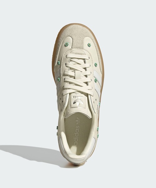 adidas(アディダス)の「SAMBAE W サンバ スニーカー / アディダスオリジナルス adidas Originals(スニーカー・レディース・ホワイト×グリーン・28.0cm/22.5cm/22.0cm/27.5cm/27.0cm/25.0cm/25.5cm/26.5cm/26.0cm/23.5cm/23.0cm/24.0cm/24.5cm)」の2枚目の写真