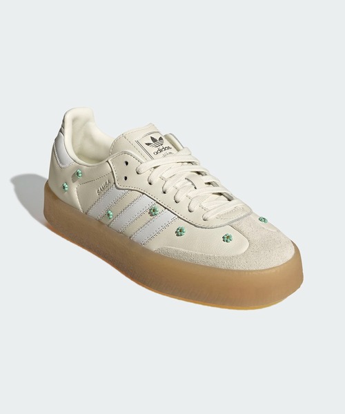 adidas(アディダス)の「SAMBAE W サンバ スニーカー / アディダスオリジナルス adidas Originals(スニーカー・レディース・ホワイト×グリーン・28.0cm/22.5cm/22.0cm/27.5cm/27.0cm/25.0cm/25.5cm/26.5cm/26.0cm/23.5cm/23.0cm/24.0cm/24.5cm)」の4枚目の写真