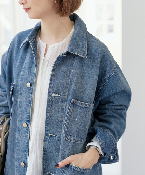 Spick & Span(スピックアンドスパン)の「《別注 / 追加》RED CARD TOKYO / レッドカード トーキョー Chore Coat(デニムジャケット・レディース・ブルー・SMALL)」の21枚目の写真