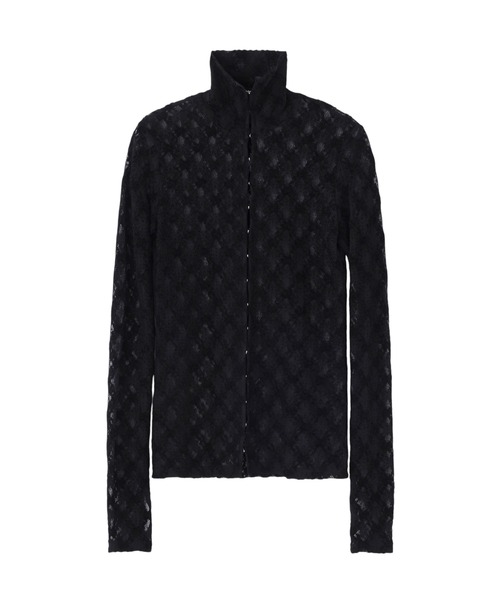 JOHN LAWRENCE SULLIVAN(ジョンローレンスサリバン)の「LACE HI NECK TOP(Tシャツ/カットソー・レディース・ブラック・ONE SIZE)」の1枚目の写真