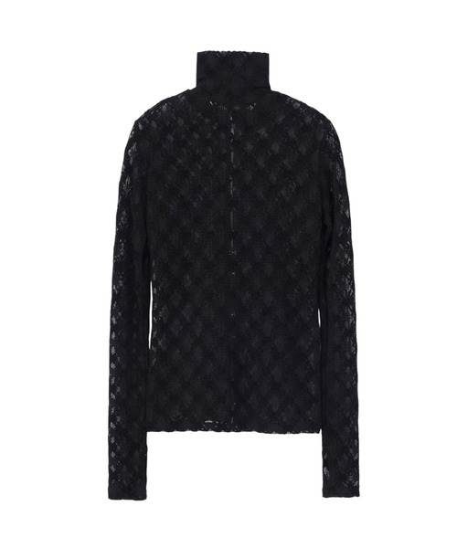 JOHN LAWRENCE SULLIVAN(ジョンローレンスサリバン)の「LACE HI NECK TOP(Tシャツ/カットソー・レディース・ブラック・ONE SIZE)」の2枚目の写真