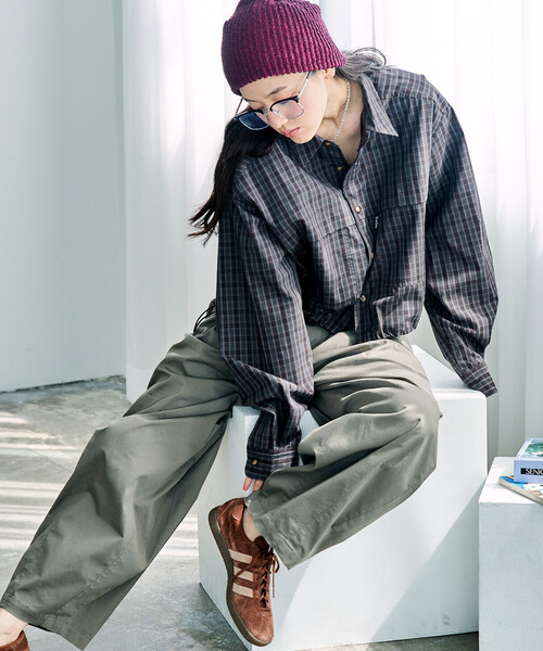FREAK'S STORE（フリークスストア）の「Foxfire × FREAK'S STORE/フォックスファイヤー 別注 フィッシングポケット ロングスリーブシャツ（シャツ/ブラウス・レディース・ベージュ/グレー/グリーン/ブラウン・ﾌﾘ-）」の8枚目の写真