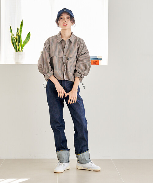 FREAK'S STORE（フリークスストア）の「Foxfire × FREAK'S STORE/フォックスファイヤー 別注 フィッシングポケット ロングスリーブシャツ（シャツ/ブラウス・レディース・ベージュ/グレー/グリーン/ブラウン・ﾌﾘ-）」の15枚目の写真