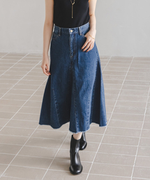 SERGE de bleu（サージ）の「SERGE/サージ  FLAR PANEL SKIRT（デニムスカート）」