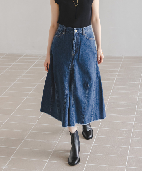 SERGE de bleu(サージ)の「SERGE/サージ FLAR PANEL SKIRT(デニムスカート・レディース・ブルー系その他・36/38)」の16枚目の写真