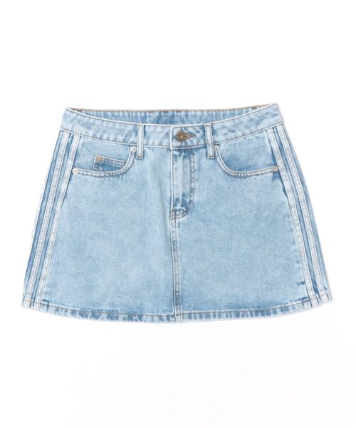 adidas(アディダス)の「3 STRIPES MINI SKIRT DENIM KQ6487(スカート・メンズ・ライトブルー・X-LARGE/MEDIUM)」の1枚目の写真