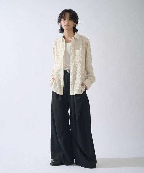Lui's(ルイス)の「SURJENT クレリックJQシャツ(シャツ/ブラウス・メンズ・ホワイト/ブラック・1/2)」の20枚目の写真