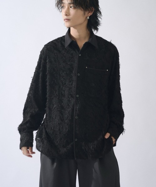 Lui's(ルイス)の「SURJENT クレリックJQシャツ(シャツ/ブラウス・メンズ・ホワイト/ブラック・1/2)」の1枚目の写真