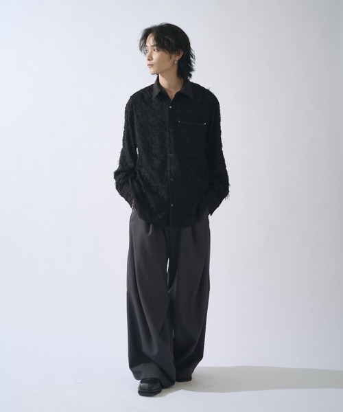 Lui's(ルイス)の「SURJENT クレリックJQシャツ(シャツ/ブラウス・メンズ・ホワイト/ブラック・1/2)」の11枚目の写真