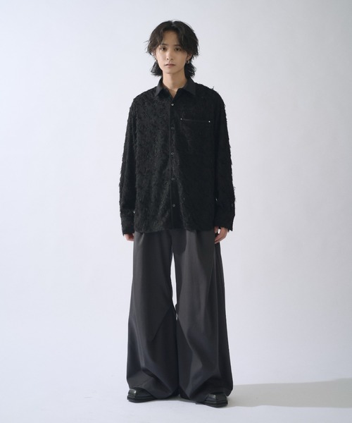 Lui's(ルイス)の「SURJENT クレリックJQシャツ(シャツ/ブラウス・メンズ・ホワイト/ブラック・1/2)」の12枚目の写真