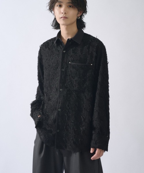 Lui's(ルイス)の「SURJENT クレリックJQシャツ(シャツ/ブラウス・メンズ・ホワイト/ブラック・1/2)」の8枚目の写真