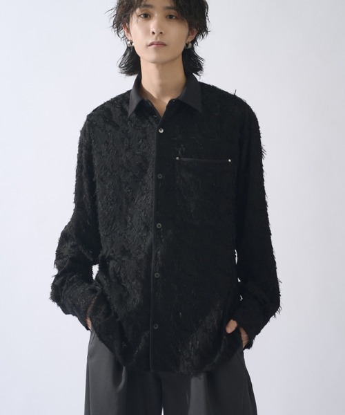 Lui's(ルイス)の「SURJENT クレリックJQシャツ(シャツ/ブラウス・メンズ・ホワイト/ブラック・1/2)」の9枚目の写真