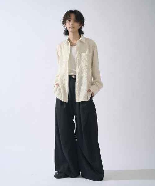 Lui's(ルイス)の「SURJENT クレリックJQシャツ(シャツ/ブラウス・メンズ・ホワイト/ブラック・1/2)」の16枚目の写真