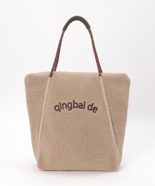ikka(イッカ)の「ボア刺繍BIGロープトートバッグ(トートバッグ・レディース・ブラウン/ブラック/オフホワイト/ブルー系・FREE)」の4枚目の写真
