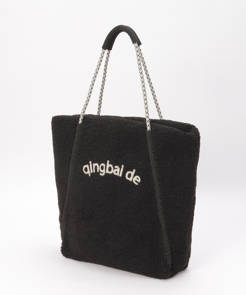 ikka(イッカ)の「ボア刺繍BIGロープトートバッグ(トートバッグ・レディース・ブラウン/ブラック/オフホワイト/ブルー系・FREE)」の6枚目の写真