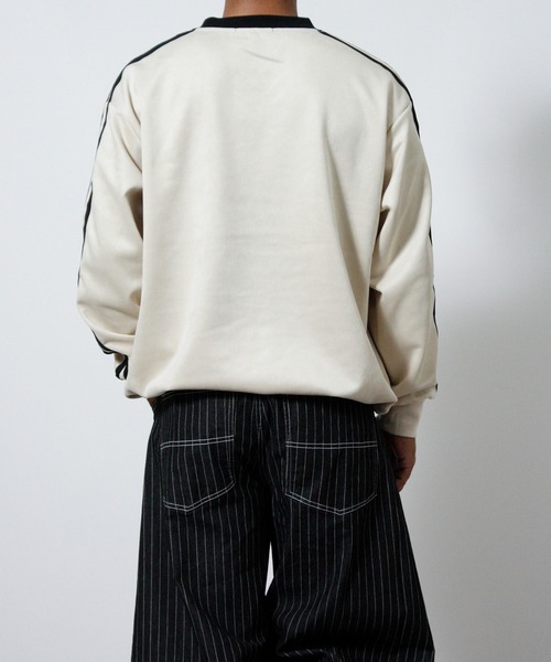 NYLAUS(ナイラス)の「【NYS】カットスエード ゲームシャツ 長袖 Tシャツ サッカーデザイン ユニフォームデザイン(Tシャツ/カットソー・メンズ・チャコール/ピンク/アイボリー・L)」の14枚目の写真