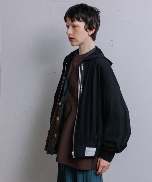 MARECHAL TERRE(マルシャルテル)の「【UVカット】タックフーディー(パーカー・レディース・ネイビー/ブルー/モカ/ブラック・MEDIUM)」の17枚目の写真