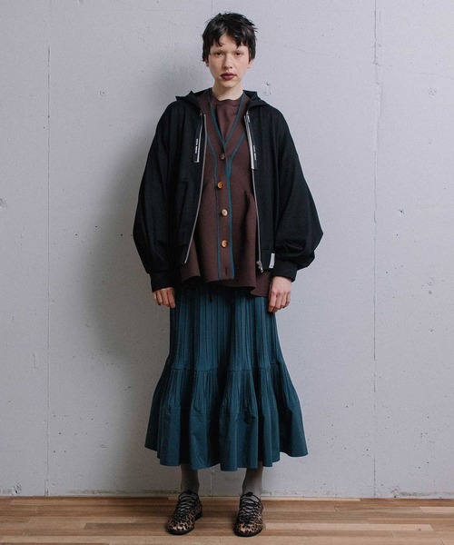 MARECHAL TERRE(マルシャルテル)の「【UVカット】タックフーディー(パーカー・レディース・ネイビー/ブルー/モカ/ブラック・MEDIUM)」の21枚目の写真
