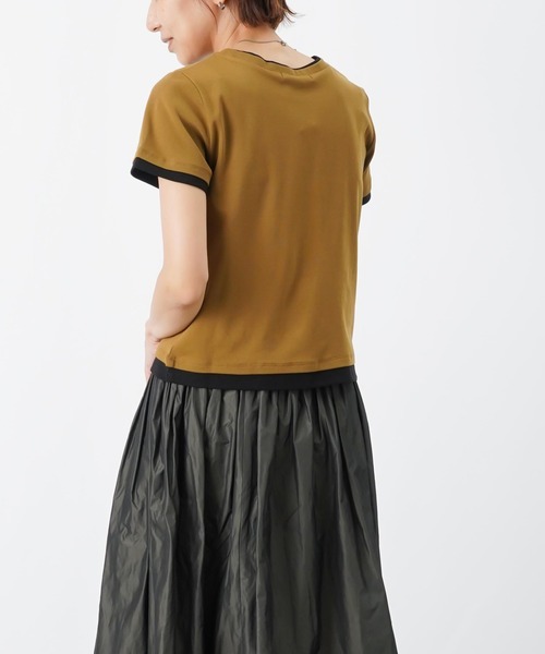 LUCA/LADY LUCK LUCA(ルカ/レディラックルカ)の「LC/LLL 配色リンガーT(Tシャツ/カットソー・レディース・アイボリー/カーキ/ブラウン・FREE)」の13枚目の写真
