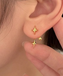 【Bz】ゴールドスターデザインピアス/両耳用//レディース(SK)