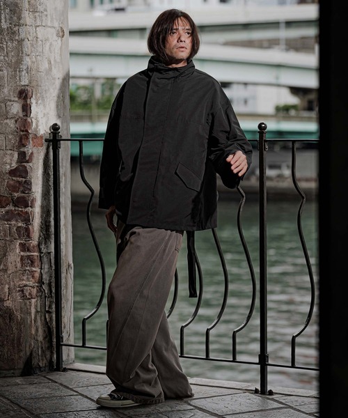 CAMBIO(カンビオ)の「mj11790-3-Way Loose Short Mods Coat ショートモッズコート(A70026cmb)(モッズコート・メンズ・ブラック/グレー・M/L/XL)」の8枚目の写真