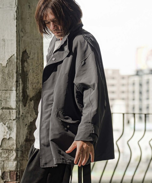 CAMBIO(カンビオ)の「mj11790-3-Way Loose Short Mods Coat ショートモッズコート(A70026cmb)(モッズコート・メンズ・ブラック/グレー・M/L/XL)」の10枚目の写真