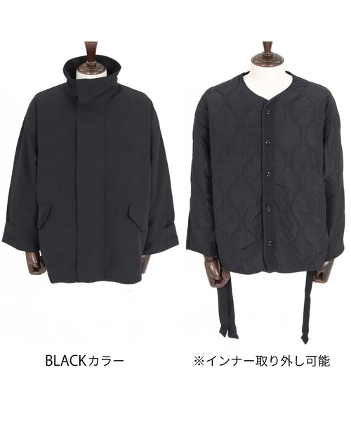 CAMBIO(カンビオ)の「mj11790-3-Way Loose Short Mods Coat ショートモッズコート(A70026cmb)(モッズコート・メンズ・ブラック/グレー・M/L/XL)」の16枚目の写真